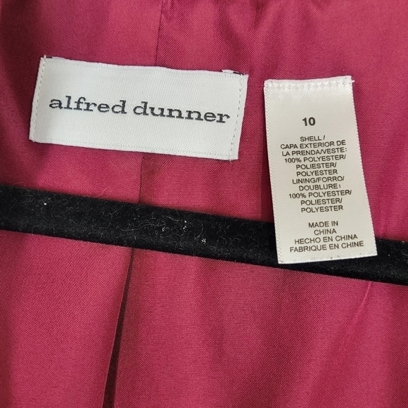 Alfred Dunner Women' Size 10 Burgundy Quilted Open Front Jacket Fall Cozy Granny - Picture 6 of 10